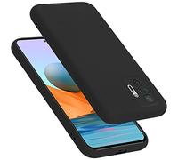 Cadorabo Custodia compatibile con Xiaomi Redmi Note 10 Pro in LIQUID NERO - Morbida Cover Protettiva Sottile di Silicone TPU con Bordo Protezione - Ultra Slim Case Antiurto Gel Back Bumper Guscio