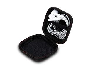Cadorabo Custodia Cuffie in Nero - Custodia Angolare in Tessuto Indeformabile, con Tasca Retinata e Zip per Tappi per Orecchie, Auricolari, Cuffie in-Ear e Altro Ancora - Case Cover Etui