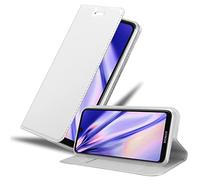 Cadorabo Custodia Libro compatibile con Honor 8S / Huawei Y5 2019 in CLASSY ARGENTO - con Vani di Carte, Funzione Stand e Chiusura Magnetica - Portafoglio Cover Case Wallet Book Etui Protezione