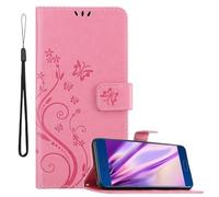 Cadorabo Custodia Libro compatibile con Honor 9 in ROSA FIORE - in Design di Fiore con Chiusura Magnetica, Funzione Stand e 3 Vani di Carte - Portafoglio Cover Case Wallet Book Etui Protezione