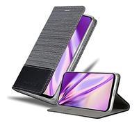Cadorabo Custodia Libro compatibile con Samsung Galaxy A12 / M12 in GRIGIO NERO - con Vani di Carte, Funzione Stand e Chiusura Magnetica - Portafoglio Cover Case Wallet Book Etui Protezione