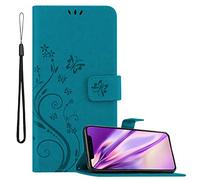 Cadorabo Custodia Libro per Apple iPhone 11 PRO (XI PRO) in BLU FIORE - in Design di Fiore con Chiusura Magnetica, Funzione Stand e 3 Vani di Carte - Portafoglio Cover Case Wallet Book Etui Protezione