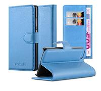 Cadorabo Custodia Libro per Apple iPhone 5 / iPhone 5S / iPhone SE in Celeste Blu - con Vani di Carte, Funzione Stand e Chiusura Magnetica - Portafoglio Cover Case Wallet Book Etui Protezione