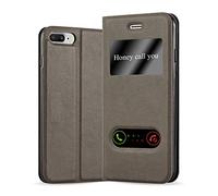 Cadorabo Custodia Libro per Apple iPhone 8 PLUS / 7 PLUS / 7S PLUS in BRUNO PIETRA - con Funzione Stand e Chiusura Magnetica - Portafoglio Cover Case Wallet Book Etui Protezione