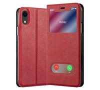 Cadorabo Custodia Libro per Apple iPhone XR in ROSSO ZAFFERANO - con Funzione Stand e Chiusura Magnetica - Portafoglio Cover Case Wallet Book Etui Protezione