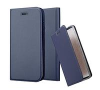 Cadorabo Custodia Libro per Honor 8 in CLASSY BLU SCURO - con Vani di Carte, Funzione Stand e Chiusura Magnetica - Portafoglio Cover Case Wallet Book Etui Protezione