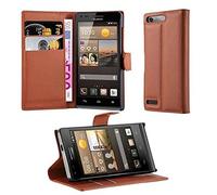 Cadorabo Custodia Libro per Huawei Ascend G6 in Marrone Pastello - con Vani di Carte, Funzione Stand e Chiusura Magnetica - Portafoglio Cover Case Wallet Book Etui Protezione