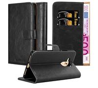Cadorabo Custodia Libro per Huawei MATE 8 in NERO GRAFITE - con Vani di Carte, Funzione Stand e Chiusura Magnetica - Portafoglio Cover Case Wallet Book Etui Protezione