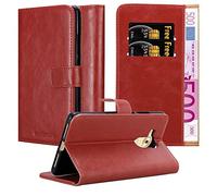 Cadorabo Custodia Libro per Huawei MATE 8 in ROSSO VINACCIA - con Vani di Carte, Funzione Stand e Chiusura Magnetica - Portafoglio Cover Case Wallet Book Etui Protezione
