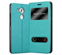 Cadorabo Custodia Libro per Huawei Mate 8 in Turchese Menta - con Funzione Stand e Chiusura Magnetica - Portafoglio Cover Case Wallet Book Etui Protezione