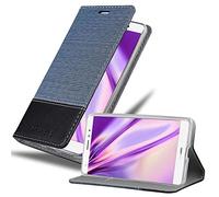 Cadorabo Custodia Libro per Huawei MATE S in AZZURRO SCURO NERO - con Vani di Carte, Funzione Stand e Chiusura Magnetica - Portafoglio Cover Case Wallet Book Etui Protezione