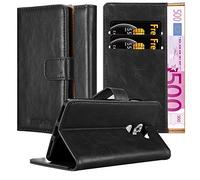 Cadorabo Custodia Libro per Huawei MATE S in NERO GRAFITE - con Vani di Carte, Funzione Stand e Chiusura Magnetica - Portafoglio Cover Case Wallet Book Etui Protezione
