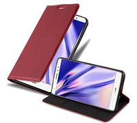 Cadorabo Custodia Libro per Huawei MATE S in ROSSO MELA - con Vani di Carte, Funzione Stand e Chiusura Magnetica - Portafoglio Cover Case Wallet Book Etui Protezione
