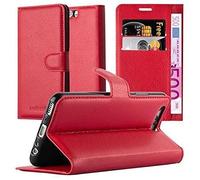Cadorabo Custodia Libro per Huawei P10 in ROSSO CARMINIO - con Vani di Carte, Funzione Stand e Chiusura Magnetica - Portafoglio Cover Case Wallet Book Etui Protezione