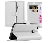 Cadorabo Custodia Libro per Huawei P10 LITE in BIANCO FUMO - con Vani di Carte, Funzione Stand e Chiusura Magnetica - Portafoglio Cover Case Wallet Book Etui Protezione