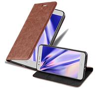 Cadorabo Custodia Libro per Huawei P10 Lite in Bruno Cappuccino - con Vani di Carte, Funzione Stand e Chiusura Magnetica - Portafoglio Cover Case Wallet Book Etui Protezione
