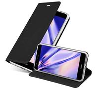 Cadorabo Custodia Libro per Huawei P10 Lite in Classy Nero - con Vani di Carte, Funzione Stand e Chiusura Magnetica - Portafoglio Cover Case Wallet Book Etui Protezione