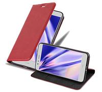 Cadorabo Custodia Libro per Huawei P10 Lite in Rosso Mela - con Vani di Carte, Funzione Stand e Chiusura Magnetica - Portafoglio Cover Case Wallet Book Etui Protezione