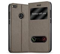 Cadorabo Custodia Libro per Huawei P8 Lite 2017 in Bruno Pietra - con Funzione Stand e Chiusura Magnetica - Portafoglio Cover Case Wallet Book Etui Protezione