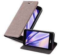 Cadorabo Custodia Libro per LG K4 2017 in Bruno Café - con Vani di Carte, Funzione Stand e Chiusura Magnetica - Portafoglio Cover Case Wallet Book Etui Protezione