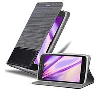 Cadorabo Custodia Libro per Motorola Moto G5 Plus in Grigio Nero - con Vani di Carte, Funzione Stand e Chiusura Magnetica - Portafoglio Cover Case Wallet Book Etui Protezione