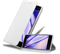 Cadorabo Custodia Libro per Nokia 8 2017 in CLASSY ARGENTO - con Vani di Carte, Funzione Stand e Chiusura Magnetica - Portafoglio Cover Case Wallet Book Etui Protezione
