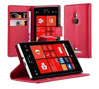 Cadorabo Custodia Libro per Nokia Lumia 925 in ROSSO CARMINIO - con Vani di Carte, Funzione Stand e Chiusura Magnetica - Portafoglio Cover Case Wallet Book Etui Protezione