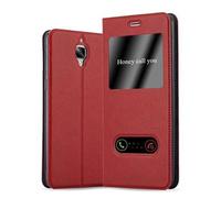 Cadorabo Custodia Libro per OnePlus 3 / 3T in ROSSO ZAFFERANO - con Funzione Stand e Chiusura Magnetica - Portafoglio Cover Case Wallet Book Etui Protezione