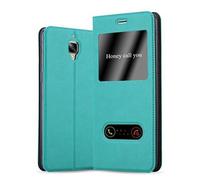 Cadorabo Custodia Libro per OnePlus 3 / 3T in TURCHESE MENTA - con Funzione Stand e Chiusura Magnetica - Portafoglio Cover Case Wallet Book Etui Protezione