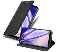 Cadorabo Custodia Libro per OnePlus 5T in NERO DI NOTTE - con Vani di Carte, Funzione Stand e Chiusura Magnetica - Portafoglio Cover Case Wallet Book Etui Protezione