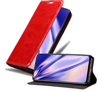 Cadorabo Custodia Libro per OnePlus 6T in ROSSO MELA - con Vani di Carte, Funzione Stand e Chiusura Magnetica - Portafoglio Cover Case Wallet Book Etui Protezione