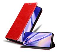 Cadorabo Custodia Libro per Oneplus 8 in ROSSO MELA - con Vani di Carte, Funzione Stand e Chiusura Magnetica - Portafoglio Cover Case Wallet Book Etui Protezione