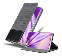 Cadorabo Custodia Libro per Oneplus 8 Pro in GRIGIO NERO - con Vani di Carte, Funzione Stand e Chiusura Magnetica - Portafoglio Cover Case Wallet Book Etui Protezione