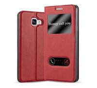 Cadorabo Custodia Libro per Samsung Galaxy A5 2016 in ROSSO ZAFFERANO - con Funzione Stand e Chiusura Magnetica - Portafoglio Cover Case Wallet Book Etui Protezione