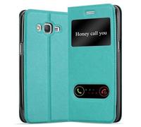 Cadorabo Custodia Libro per Samsung Galaxy GRAND PRIME in TURCHESE MENTA - con Funzione Stand e Chiusura Magnetica - Portafoglio Cover Case Wallet Book Etui Protezione