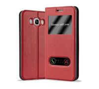 Cadorabo Custodia Libro per Samsung Galaxy J5 2016 in ROSSO ZAFFERANO - con Funzione Stand e Chiusura Magnetica - Portafoglio Cover Case Wallet Book Etui Protezione