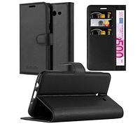 Cadorabo Custodia Libro per Samsung Galaxy J5 2017 US Version in NERO CARBONE - con Vani di Carte, Funzione Stand e Chiusura Magnetica - Portafoglio Cover Case Wallet Book Etui Protezione