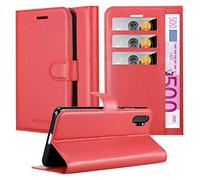 Cadorabo Custodia Libro per Samsung Galaxy NOTE 10 PLUS in ROSSO CARMINIO - con Vani di Carte, Funzione Stand e Chiusura Magnetica - Portafoglio Cover Case Wallet Book Etui Protezione