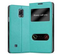 Cadorabo Custodia Libro per Samsung Galaxy NOTE 4 in TURCHESE MENTA - con Funzione Stand e Chiusura Magnetica - Portafoglio Cover Case Wallet Book Etui Protezione