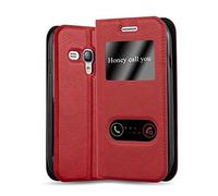 Cadorabo Custodia Libro per Samsung Galaxy S3 Mini in Rosso Zafferano - con Funzione Stand e Chiusura Magnetica - Portafoglio Cover Case Wallet Book Etui Protezione