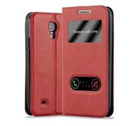 Cadorabo Custodia Libro per Samsung Galaxy S4 in ROSSO ZAFFERANO - con Funzione Stand e Chiusura Magnetica - Portafoglio Cover Case Wallet Book Etui Protezione