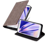 Cadorabo Custodia Libro per Samsung Galaxy S4 MINI in BRUNO CAFÉ - con Vani di Carte, Funzione Stand e Chiusura Magnetica - Portafoglio Cover Case Wallet Book Etui Protezione