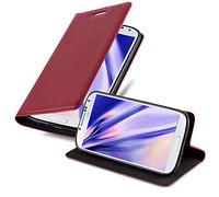 Cadorabo Custodia Libro per Samsung Galaxy S4 MINI in ROSSO MELA - con Vani di Carte, Funzione Stand e Chiusura Magnetica - Portafoglio Cover Case Wallet Book Etui Protezione