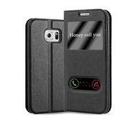 Cadorabo Custodia Libro per Samsung Galaxy S6 EDGE PLUS in NERO COMETA - con Funzione Stand e Chiusura Magnetica - Portafoglio Cover Case Wallet Book Etui Protezione