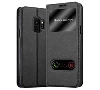 Cadorabo Custodia Libro per Samsung Galaxy S9 in Nero COMETA - con Funzione Stand e Chiusura Magnetica - Portafoglio Cover Case Wallet Book Etui Protezione
