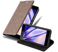 Cadorabo Custodia Libro per Sony Xperia M4 AQUA in BRUNO CAFÉ - con Vani di Carte, Funzione Stand e Chiusura Magnetica - Portafoglio Cover Case Wallet Book Etui Protezione