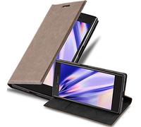 Cadorabo Custodia Libro per Sony Xperia X Compact in Bruno Café - con Vani di Carte, Funzione Stand e Chiusura Magnetica - Portafoglio Cover Case Wallet Book Etui Protezione