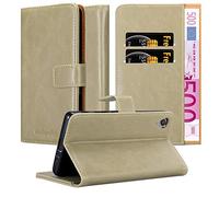 Cadorabo Custodia Libro per Sony Xperia X in MARRONE CAPPUCCINO - con Vani di Carte, Funzione Stand e Chiusura Magnetica - Portafoglio Cover Case Wallet Book Etui Protezione