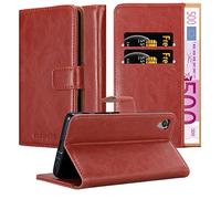 Cadorabo Custodia Libro per Sony Xperia X in ROSSO VINACCIA - con Vani di Carte, Funzione Stand e Chiusura Magnetica - Portafoglio Cover Case Wallet Book Etui Protezione