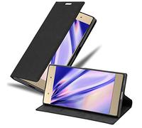 Cadorabo Custodia Libro per Sony Xperia XA1 Plus in Nero di Notte - con Vani di Carte, Funzione Stand e Chiusura Magnetica - Portafoglio Cover Case Wallet Book Etui Protezione
